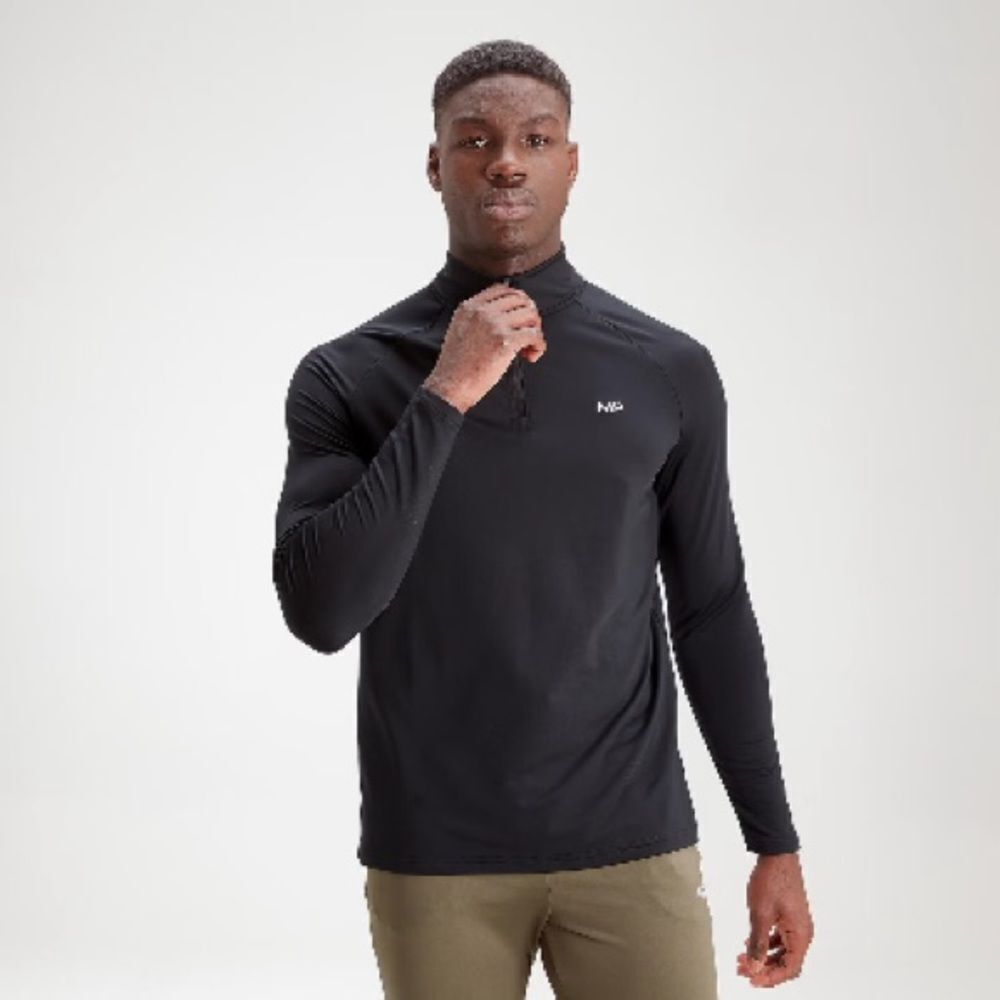 My Protein‎ MP Essentials Training 1/4 Zip Black S NWT IN PACKAGE